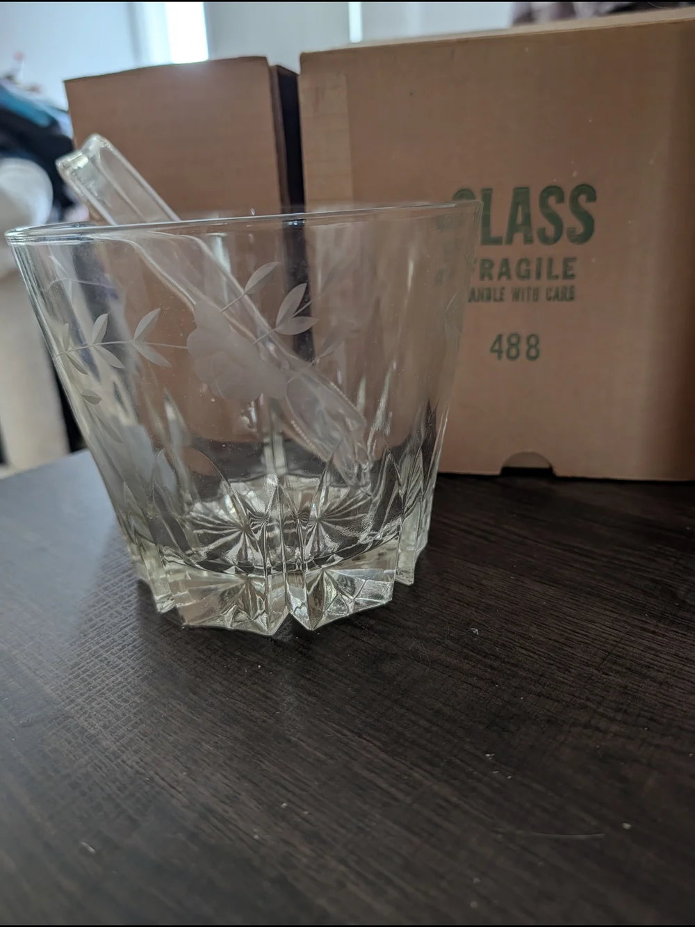 Princess House Heritage Ice Bucket Vintage Lead Crystal 488